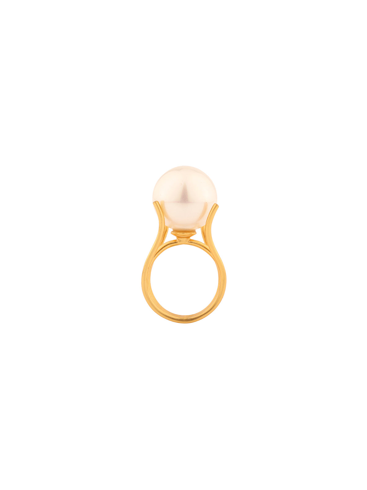 Solitaire Pearl Ring