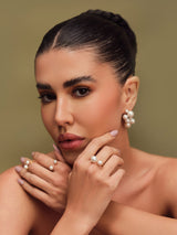 Triplet Pearl Ring Set