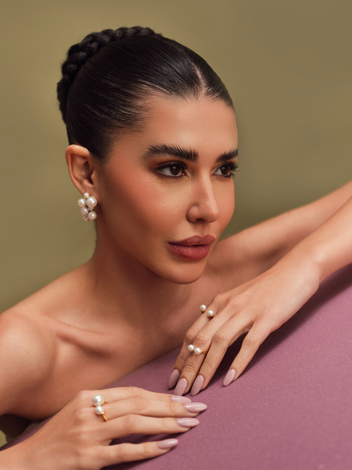 Triplet Pearl Ring Set