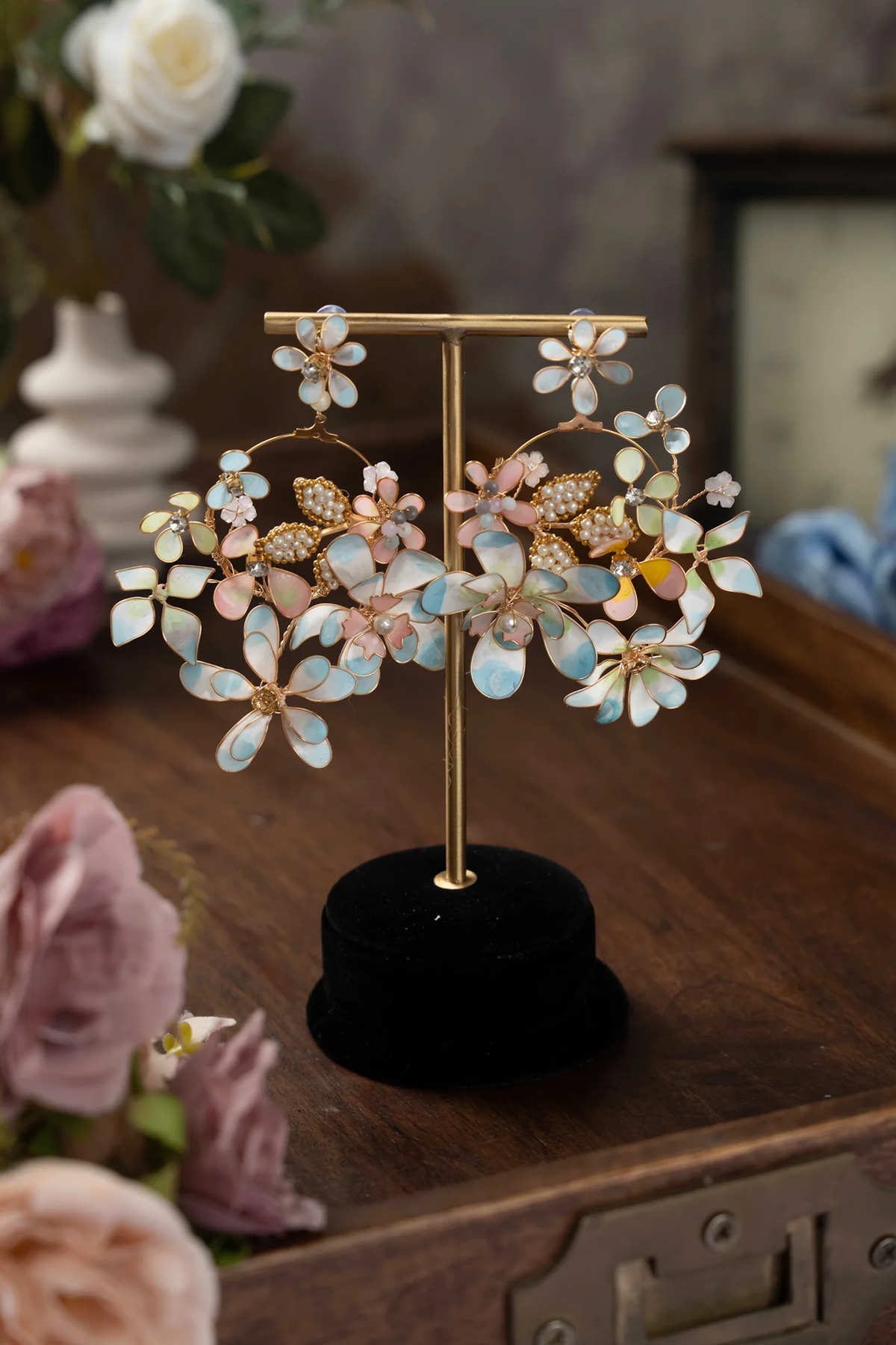 Rosy Whisper Danglers