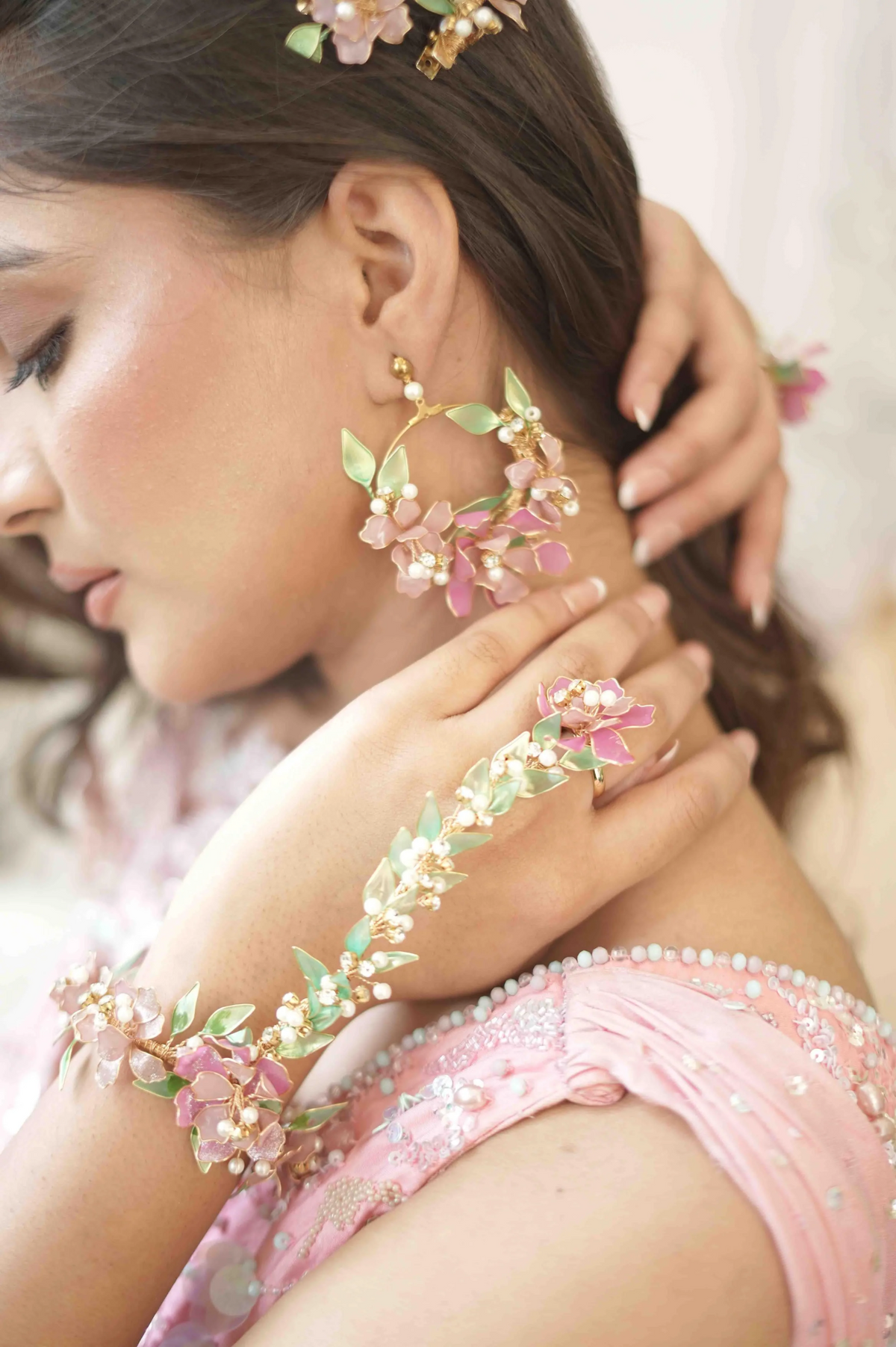 Cherry Blossom Resin Earrings