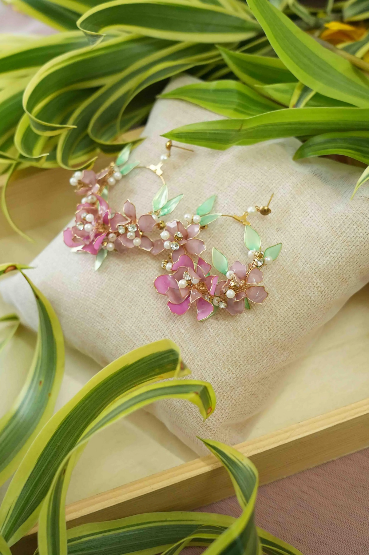 Cherry Blossom Resin Earrings