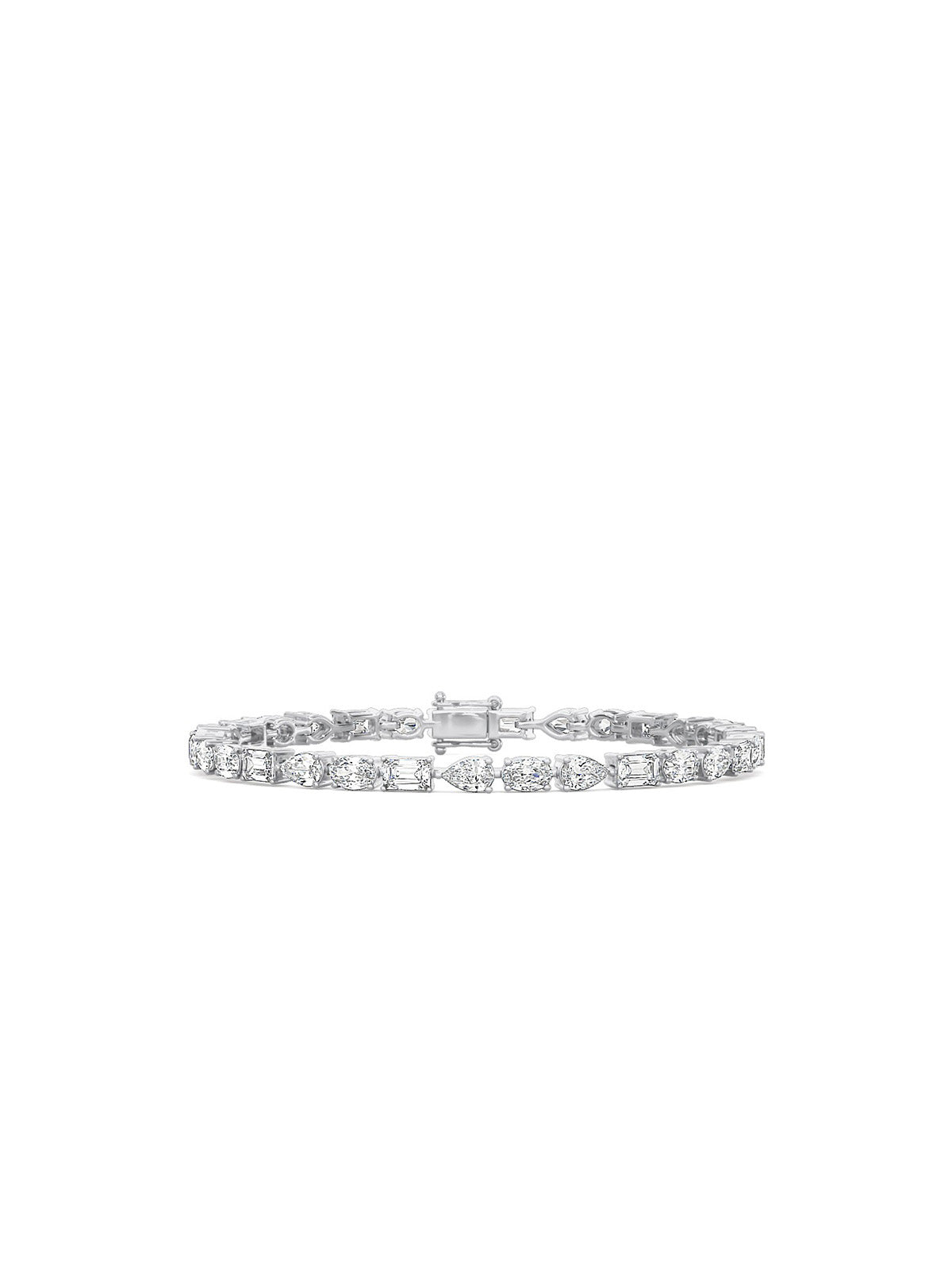 Multi-Shape Diamond Tennis Bracelet