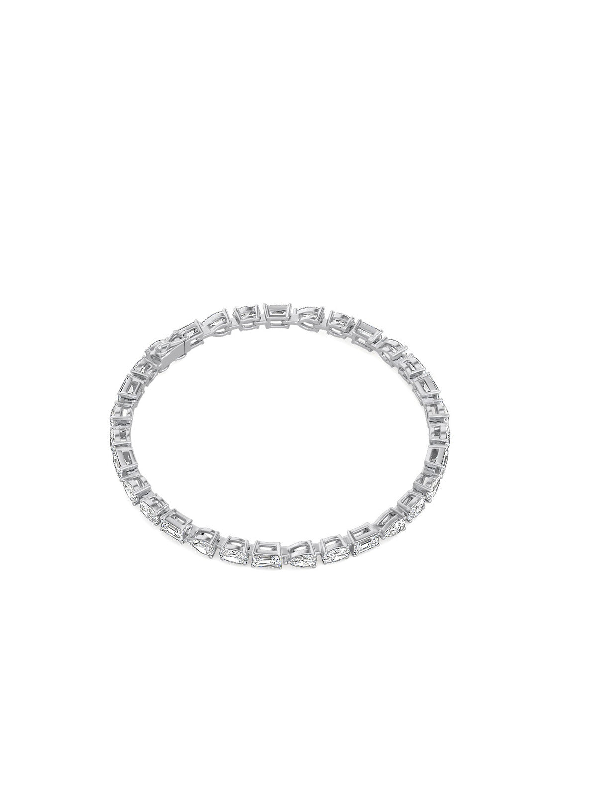 Multi-Shape Diamond Tennis Bracelet