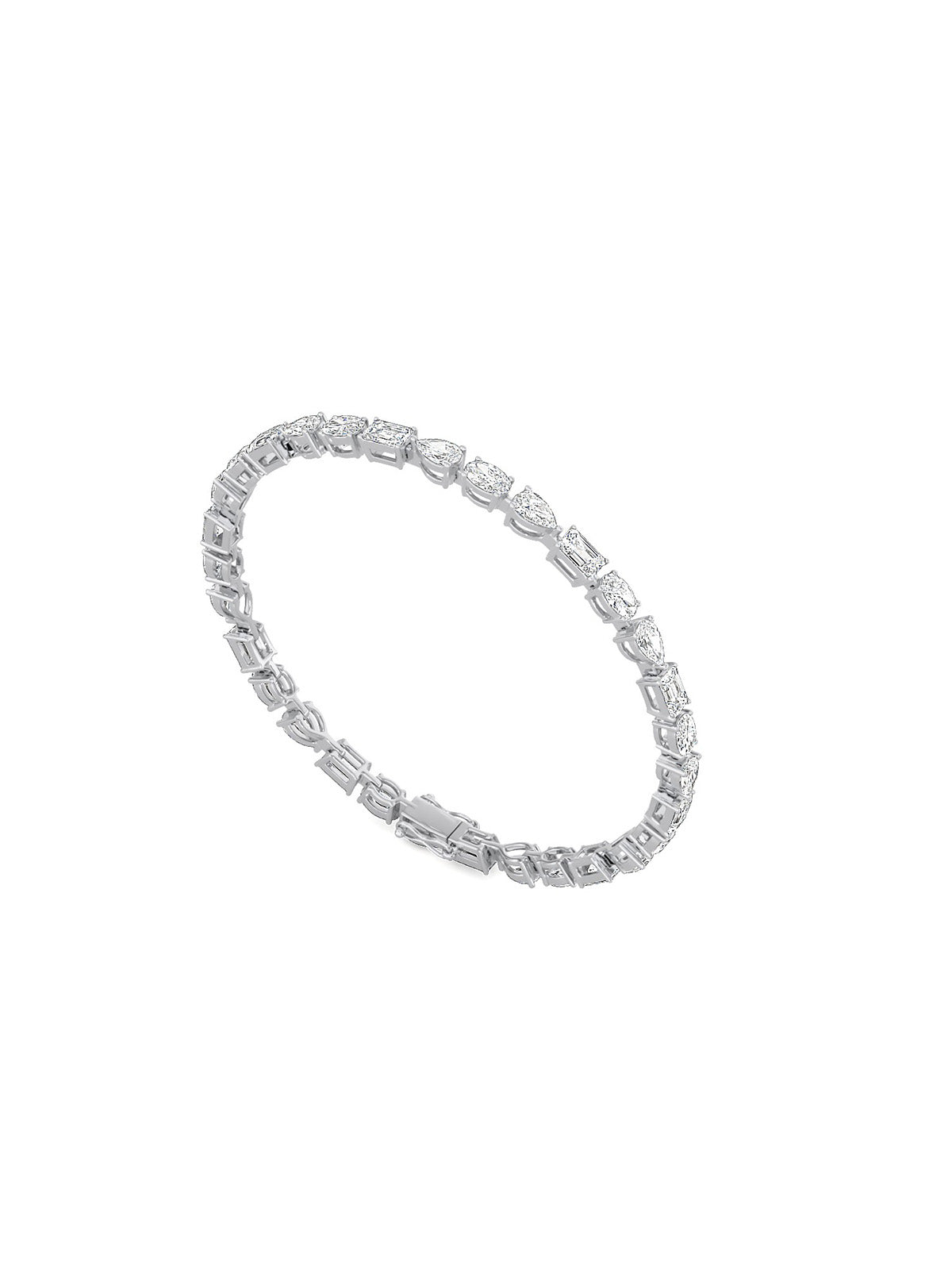 Multi-Shape Diamond Tennis Bracelet