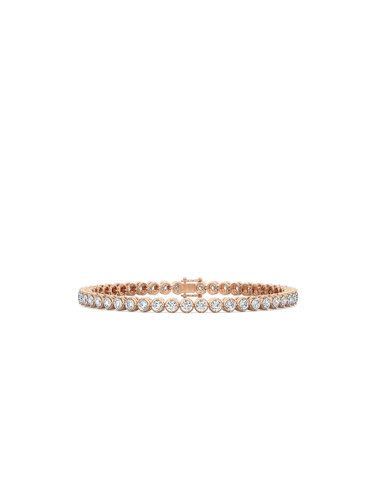 Round Bezel Tennis Bracelet