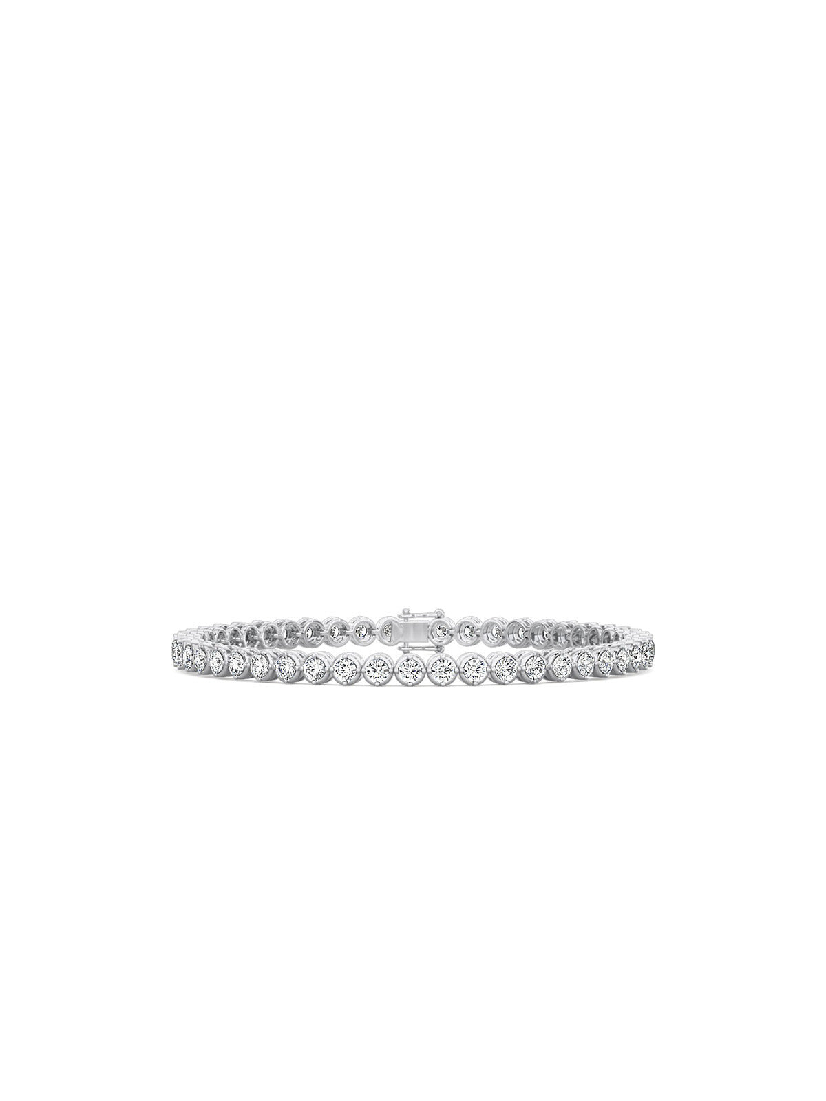 Round Bezel Tennis Bracelet