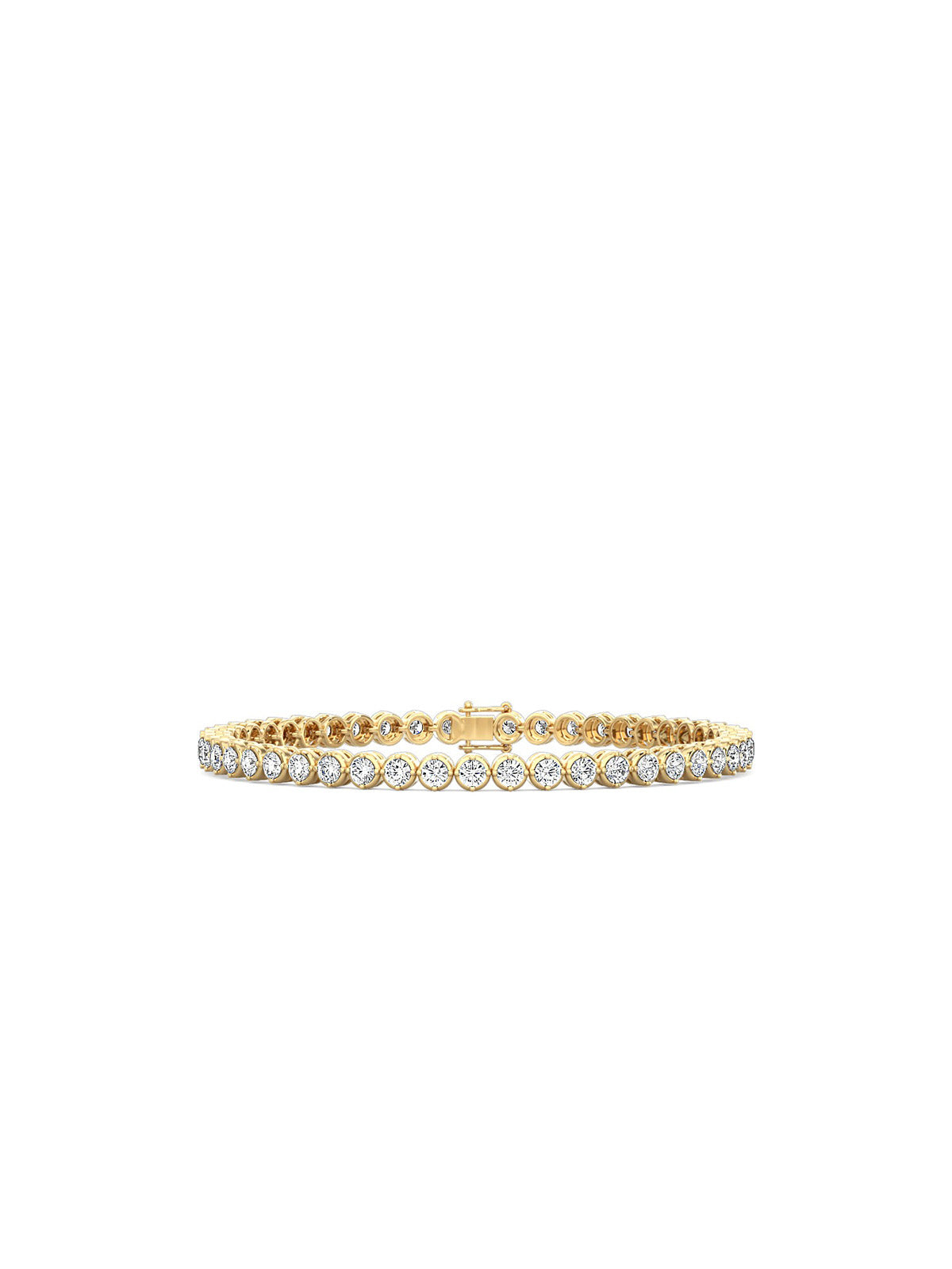 Round Bezel Tennis Bracelet