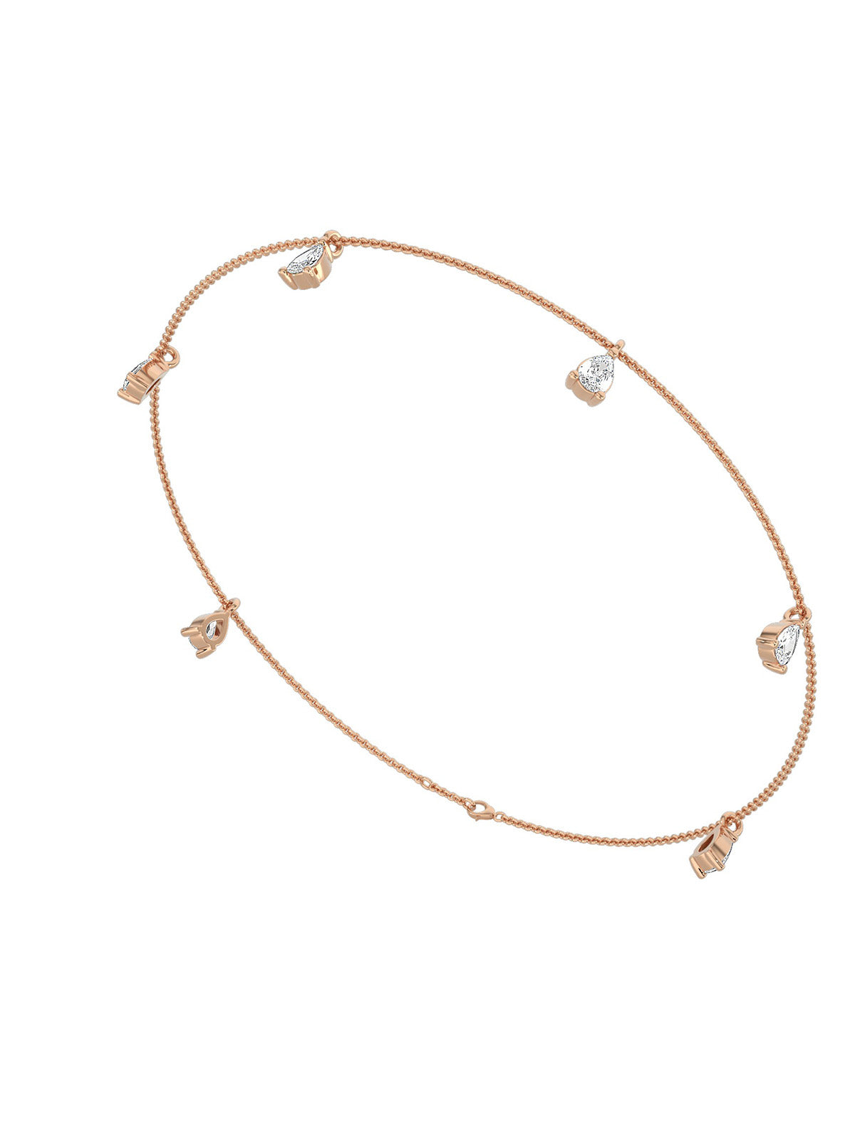 Drop Diamonds Tennis Bracelet