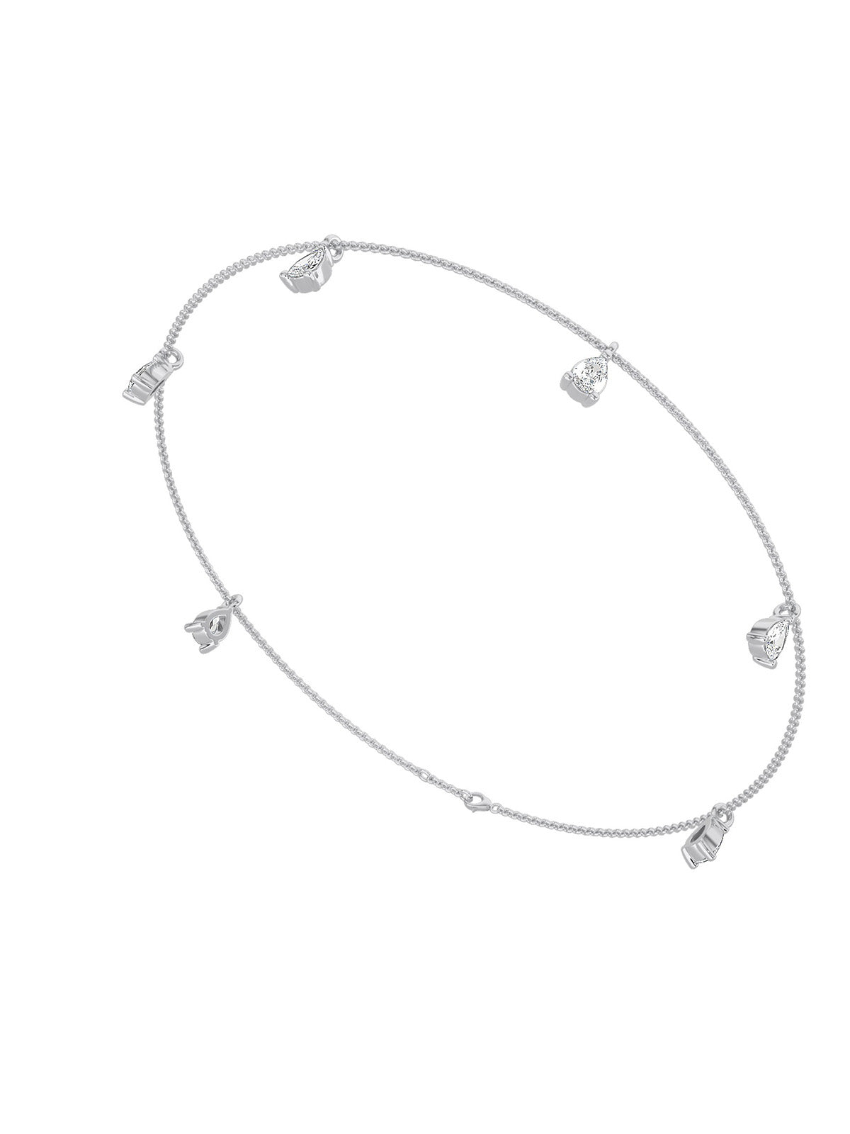 Drop Diamonds Tennis Bracelet