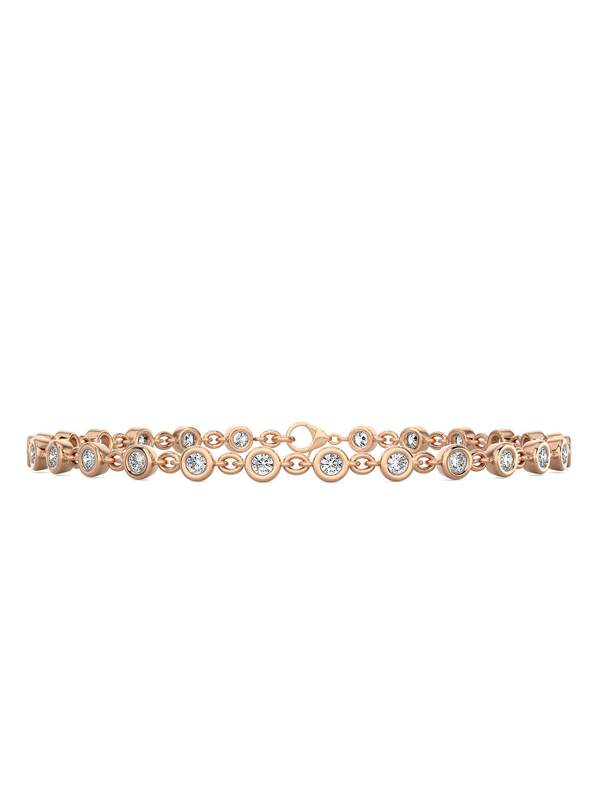 Round Diamond Bezel Bracel