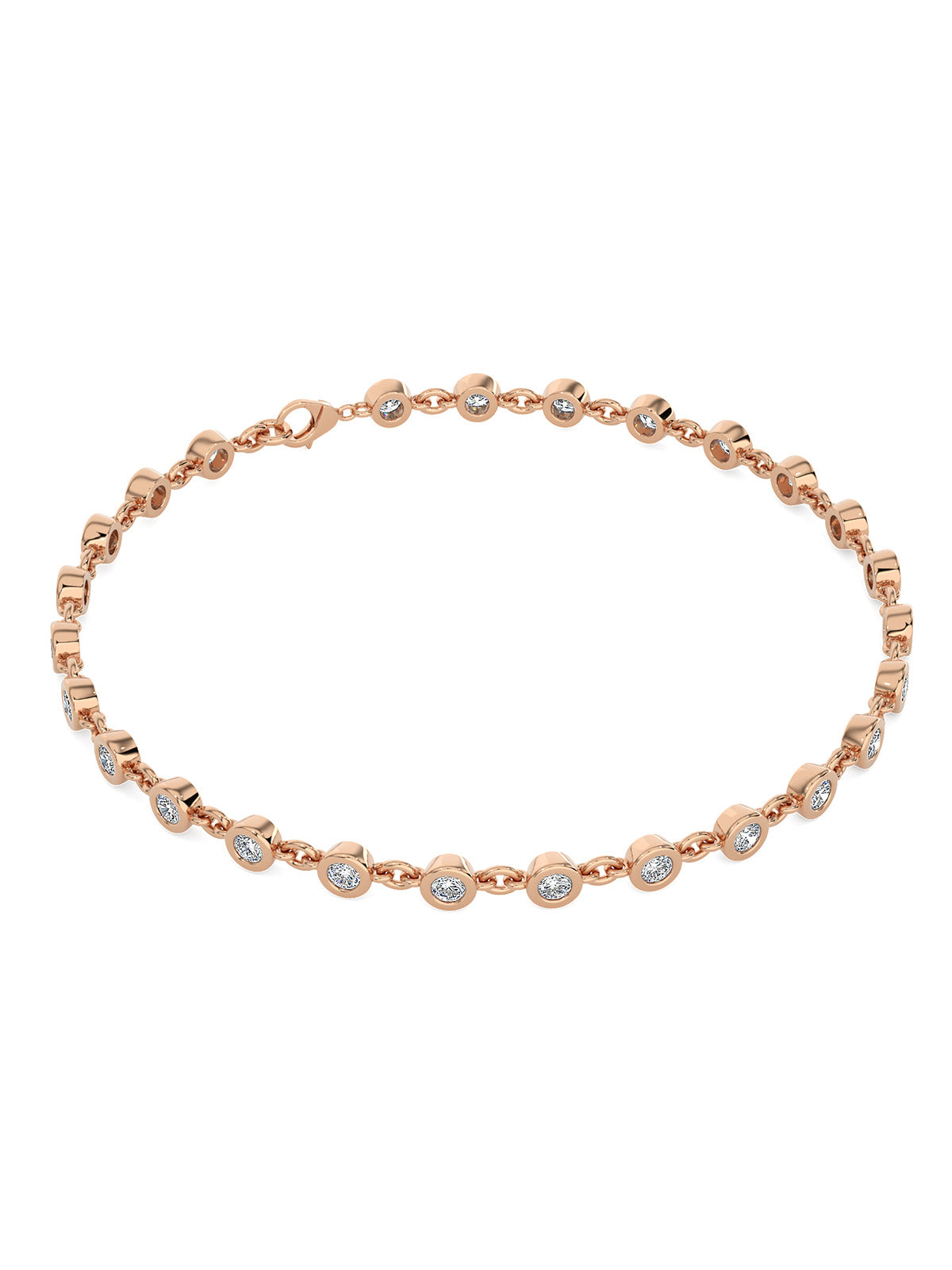Round Diamond Bezel Bracel