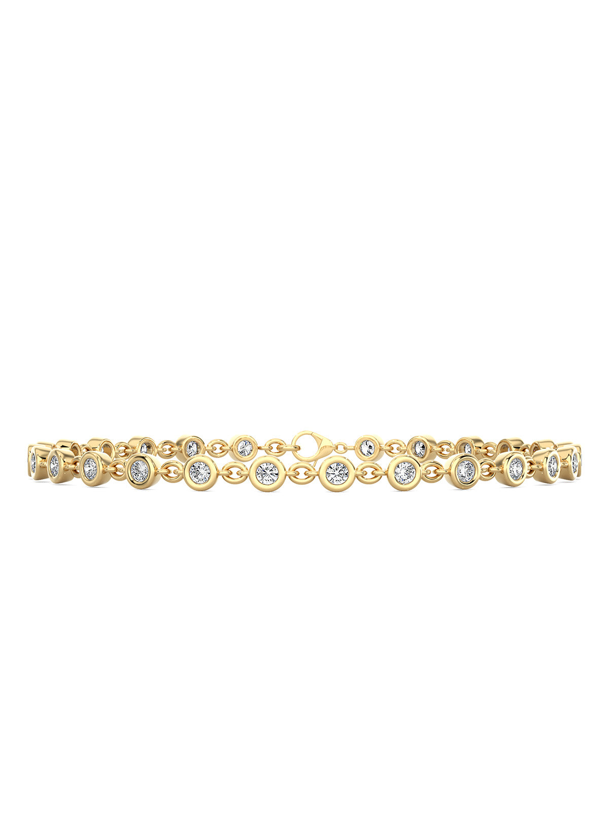 Round Diamond Bezel Bracel