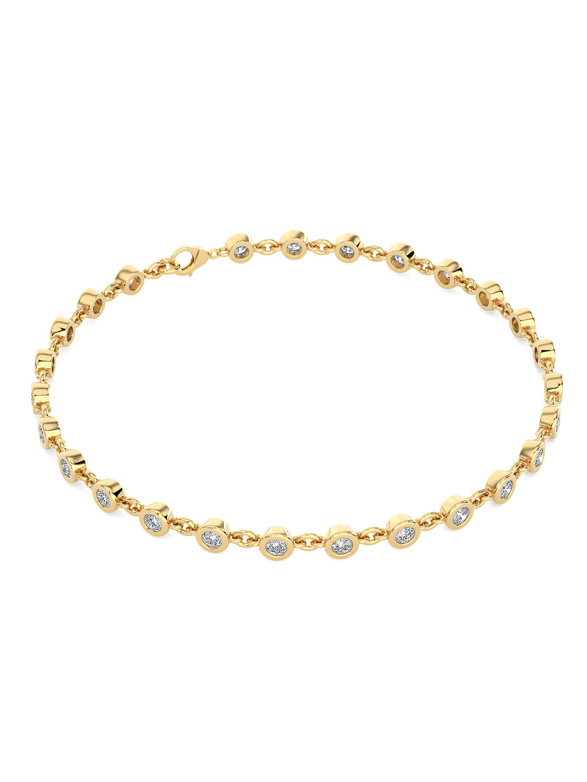Round Diamond Bezel Bracel