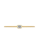 East/West Emerald Unisex Chain Bracelet