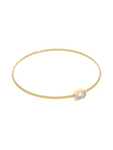 East/West Emerald Unisex Chain Bracelet