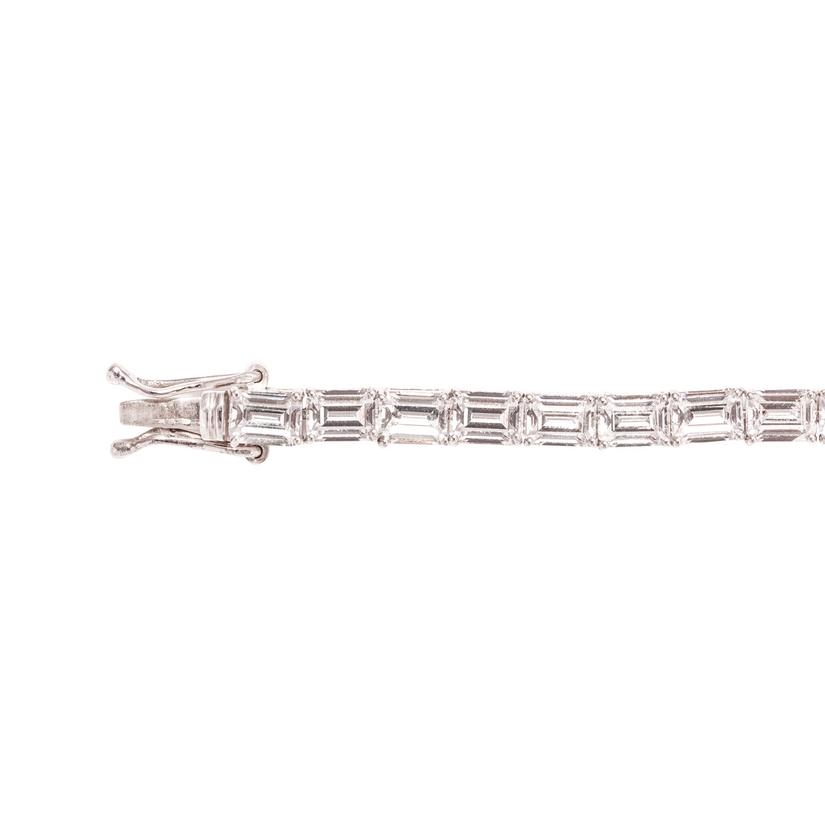 Emerald Straight Cut Tennis Bracelet