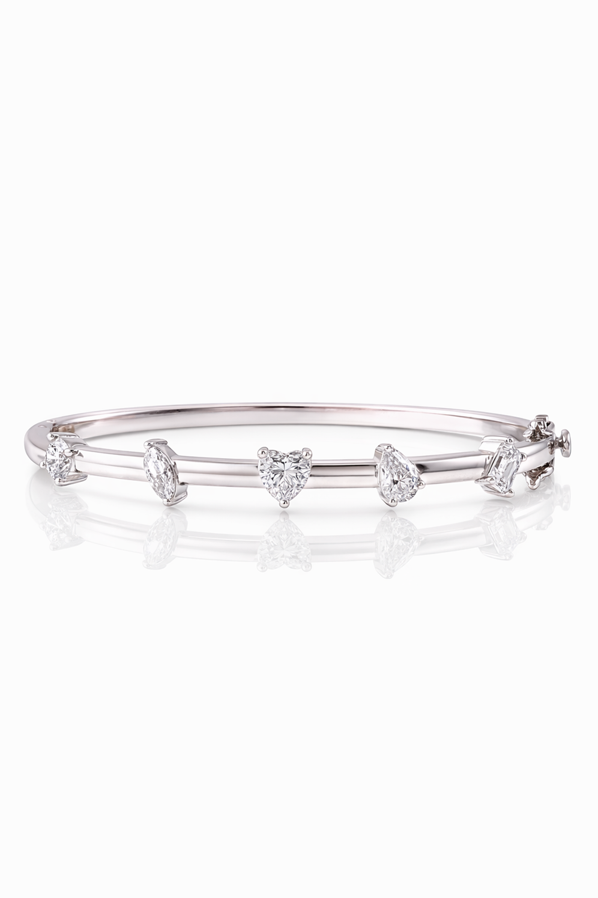 Fancy Cut Diamond Statement Cuff Bracelet