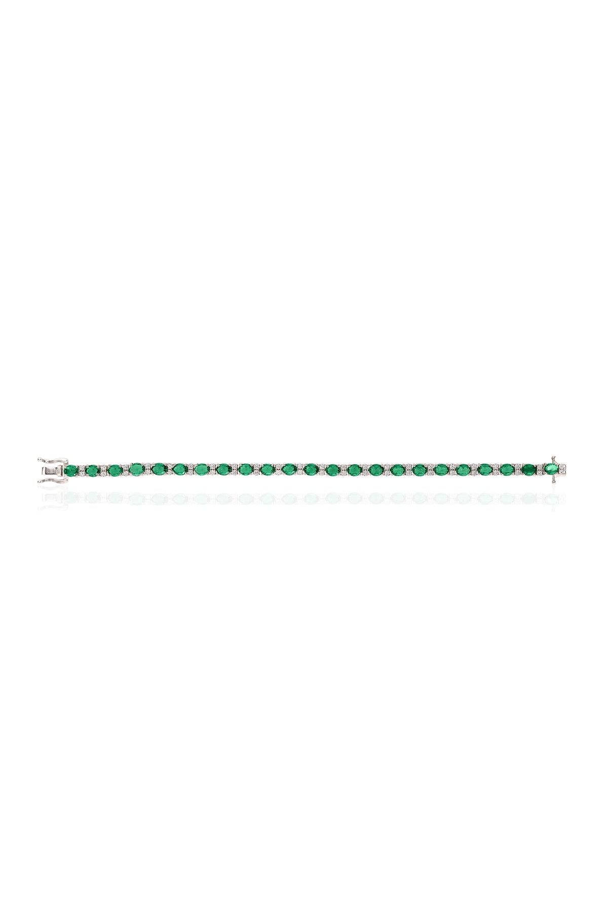 Emerald Cut Gemstone Tennis Bracelet