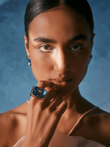  Blue Radiant Crystal Ring