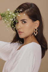 Geometrique Luxe Drop Earrings