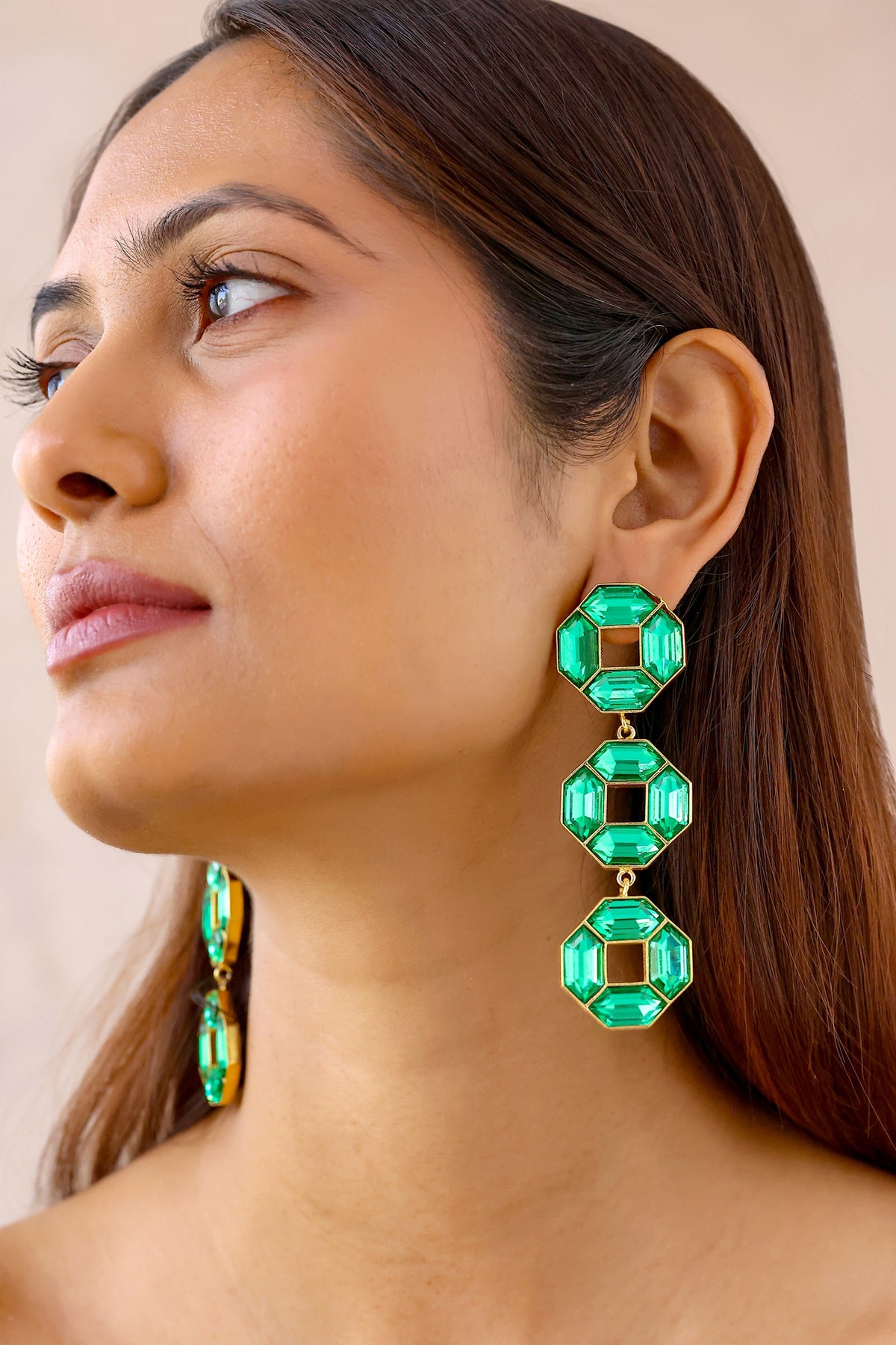 Cavana Emerald Dangler Earrings