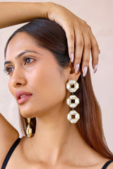 Cavana White Dangler Earrings