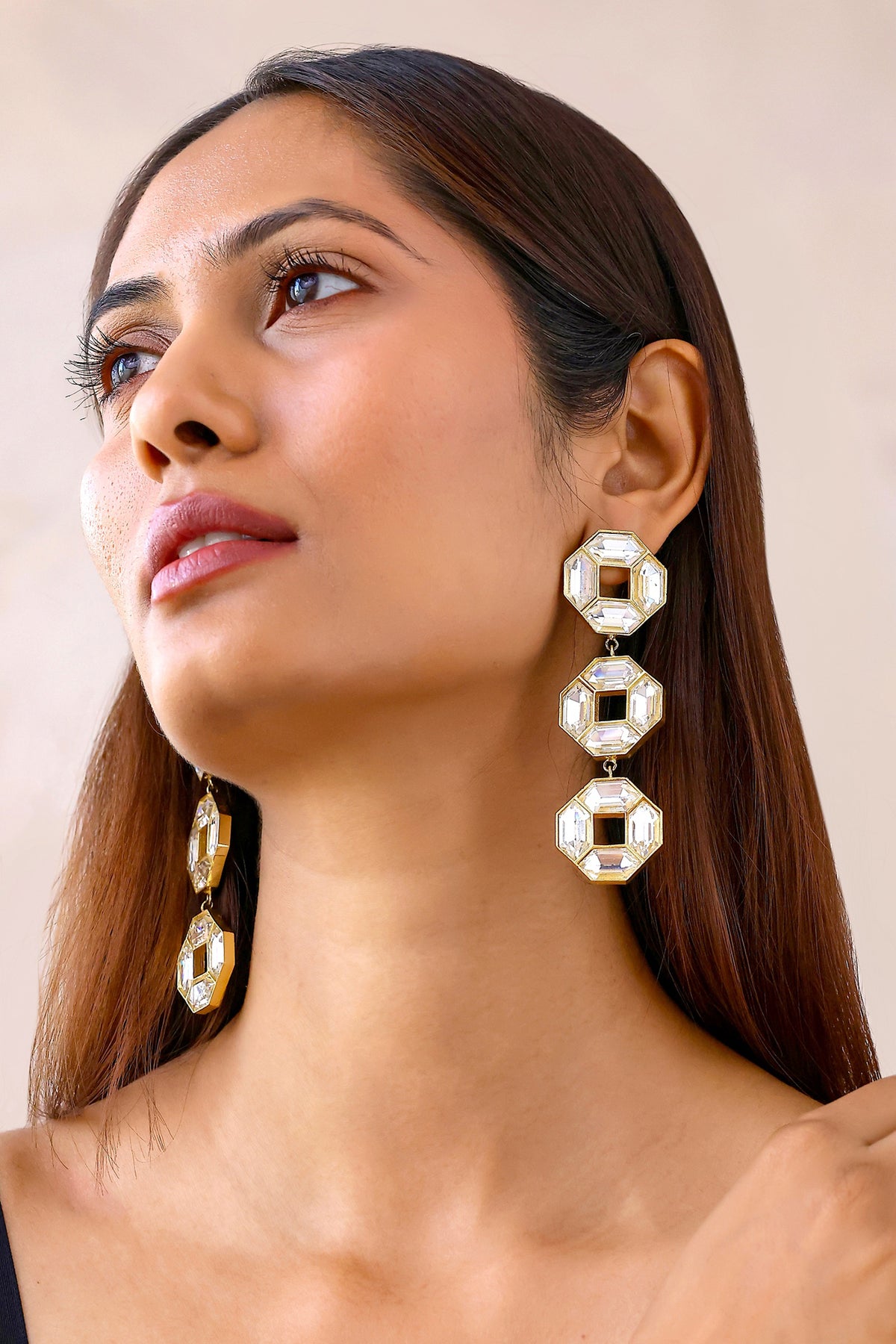 Cavana White Dangler Earrings