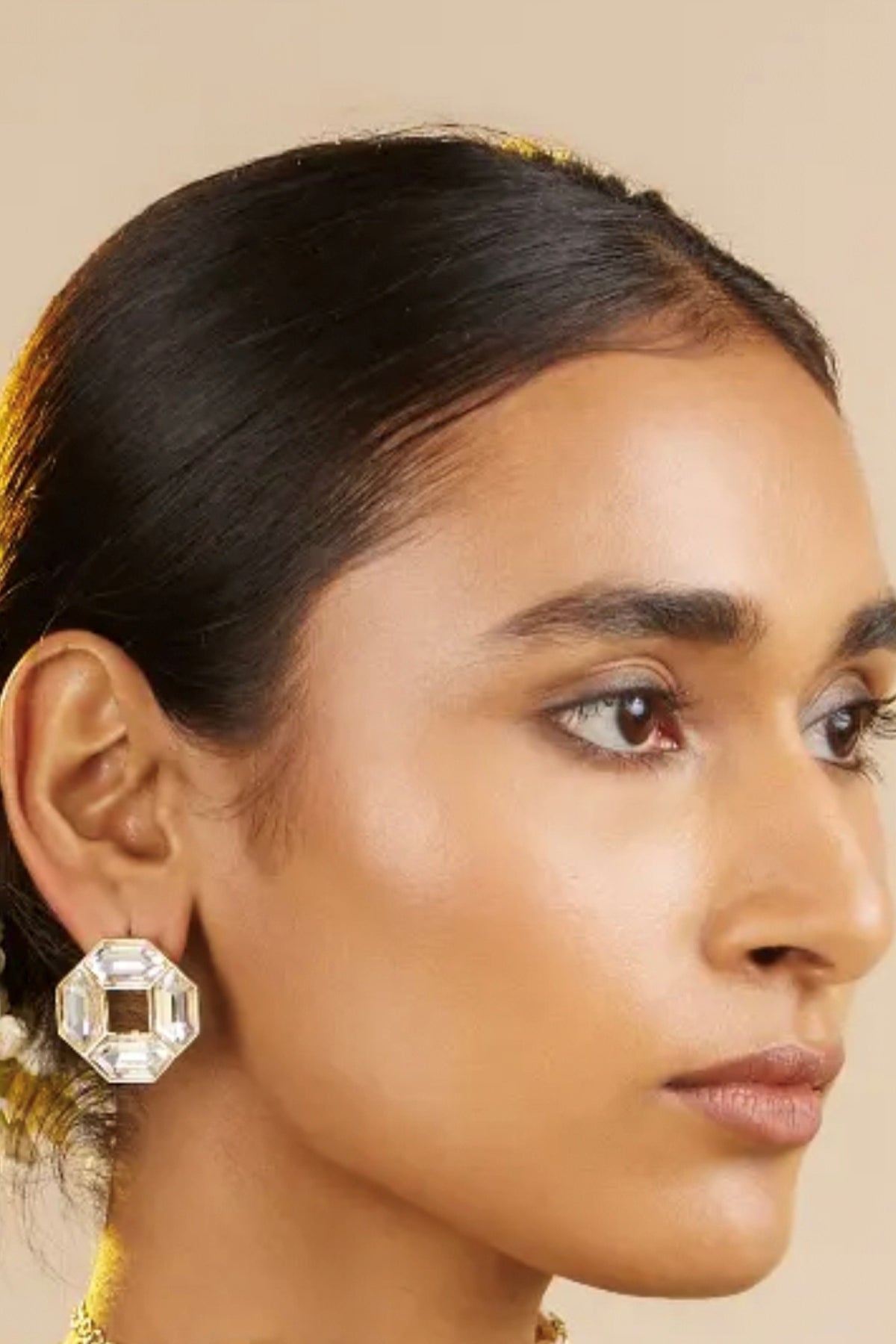 Cavana White Duo Studs