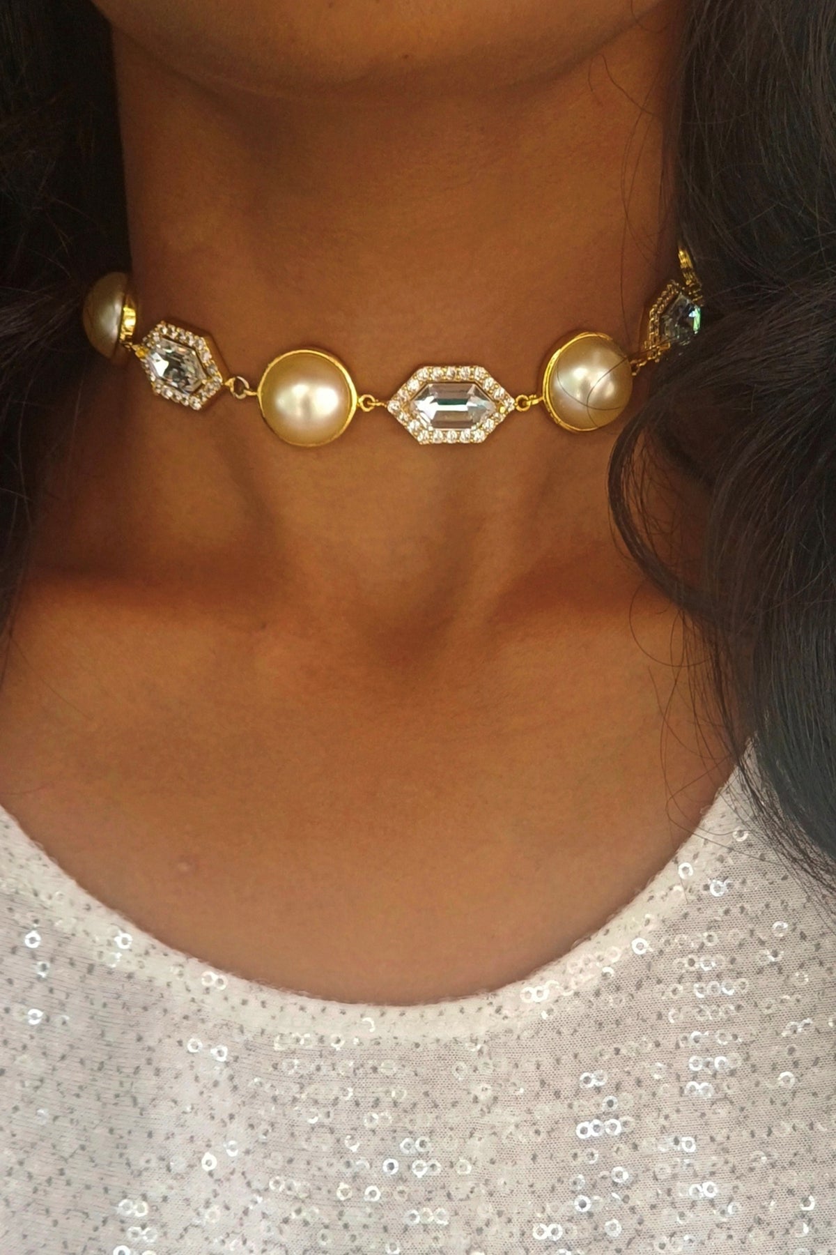 Cavi White Pearl Choker