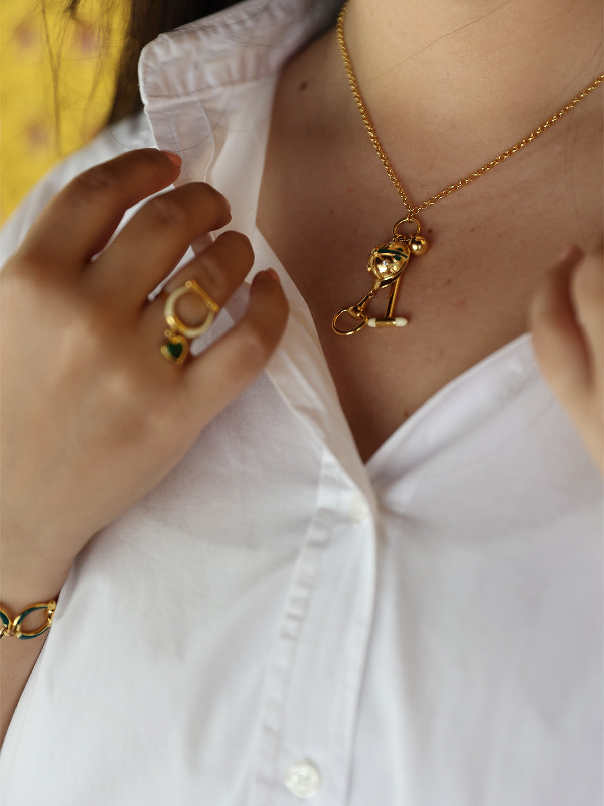 Multi charm Polo Pendant