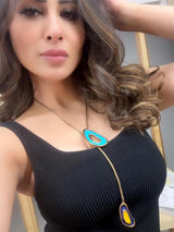 Mauni Roy in Circular Drop Necklace
