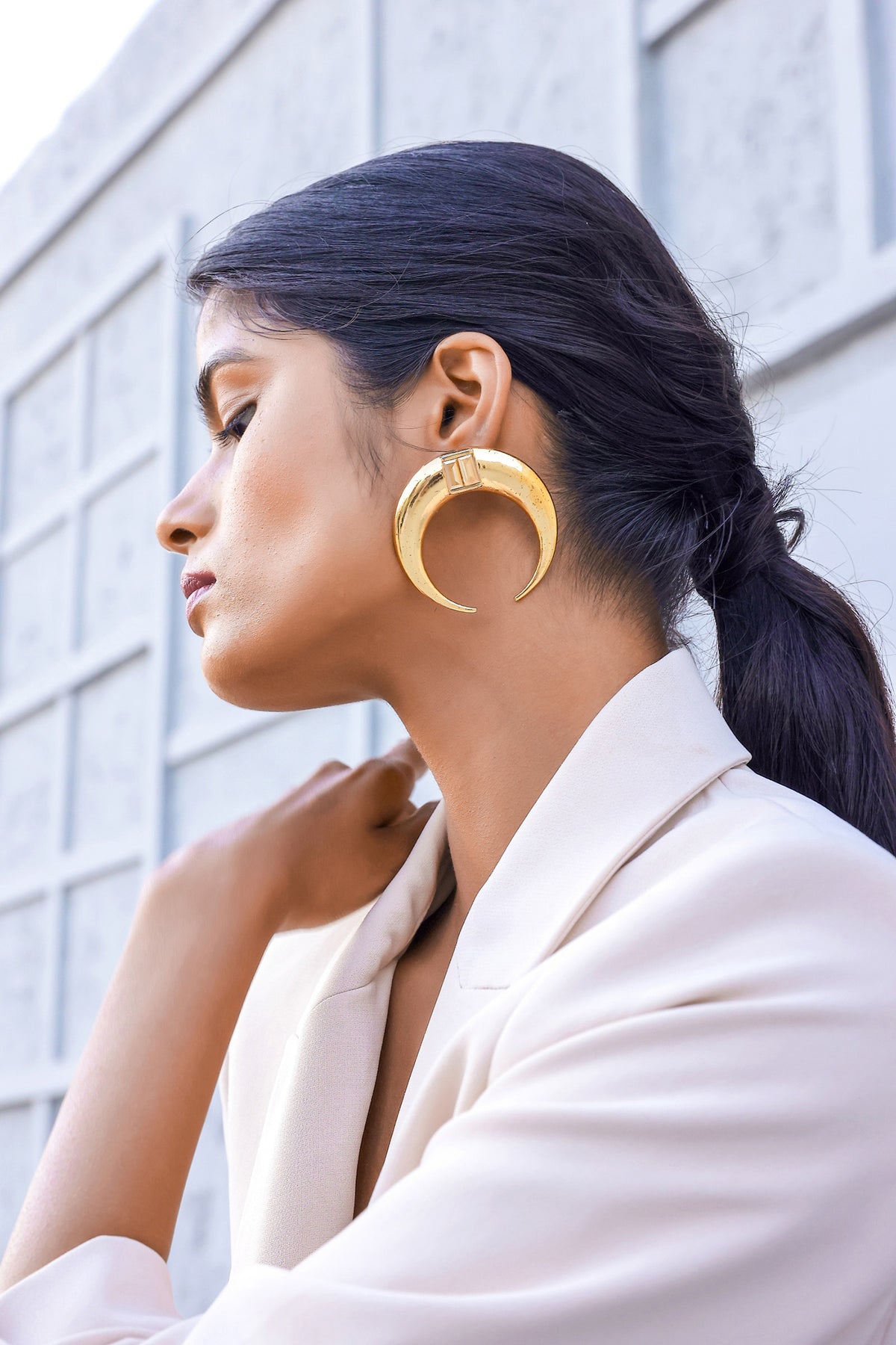 Moonbeam Hoop Earrings
