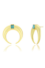Copa Emerald Moon Stud Earrings