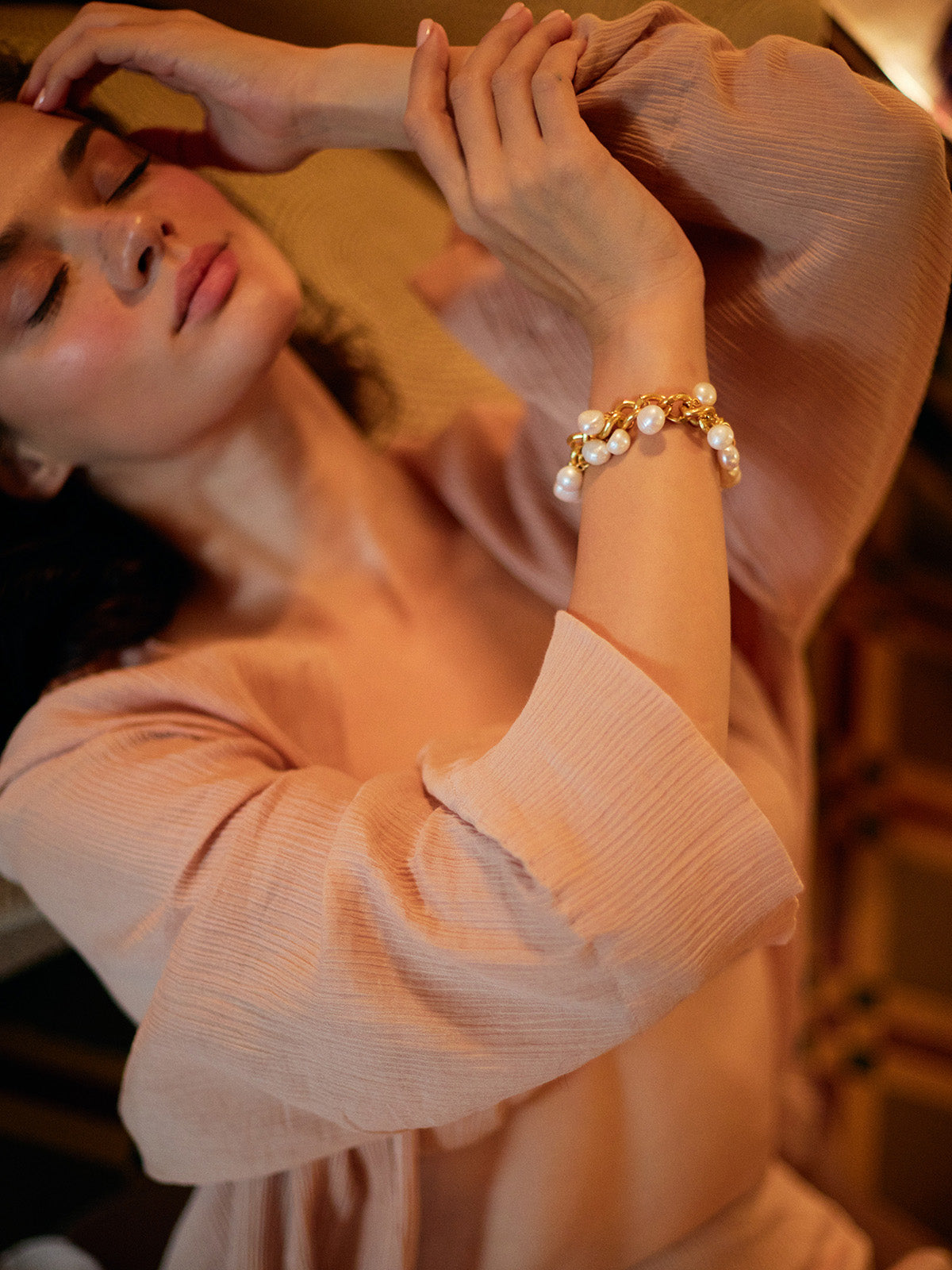 Pearl Charm Drop Bracelet