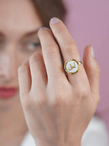 Amal Pearl Studded Ring