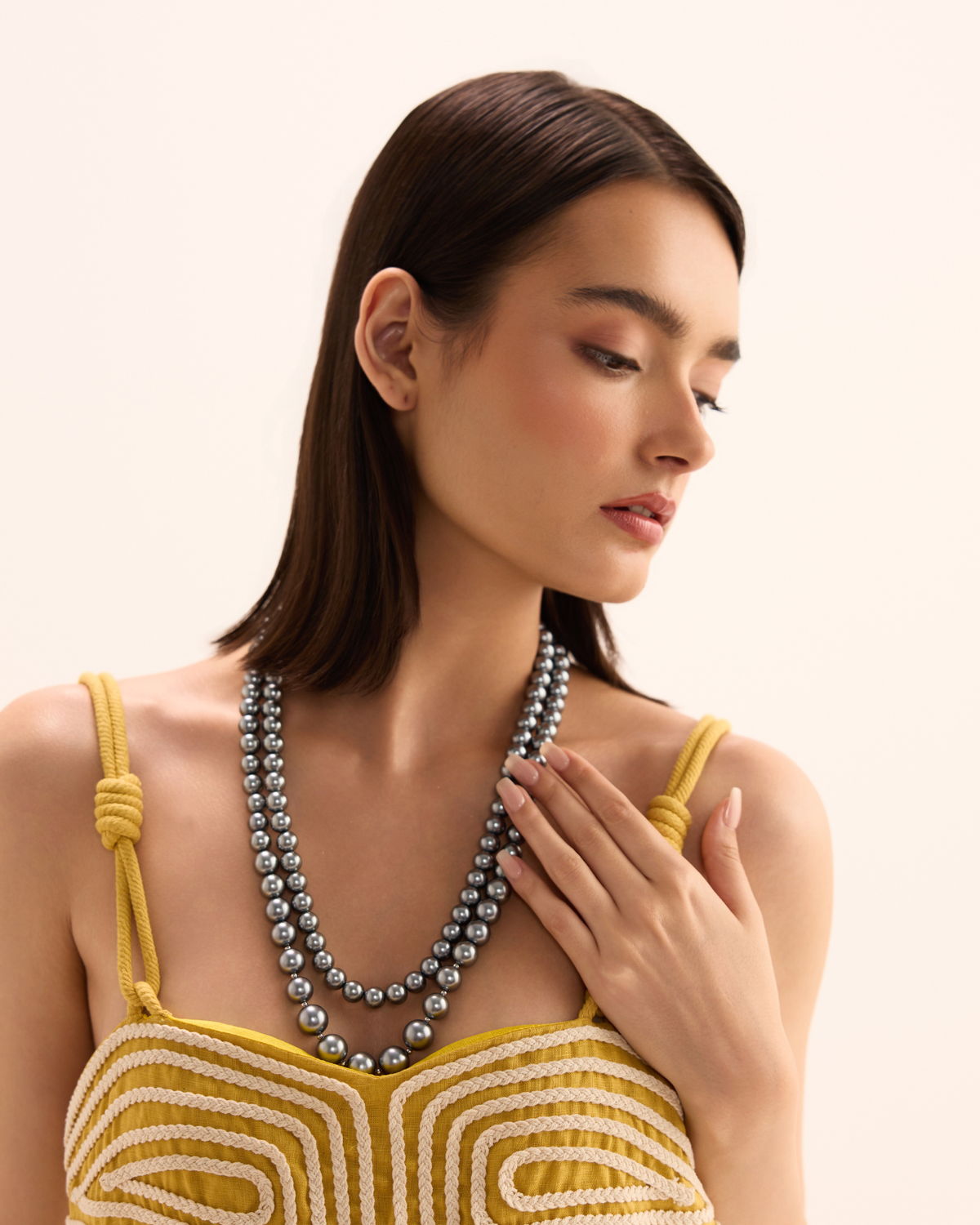 Dark Silver Layered Necklace