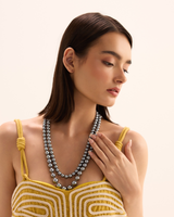 Dark Silver Layered Necklace