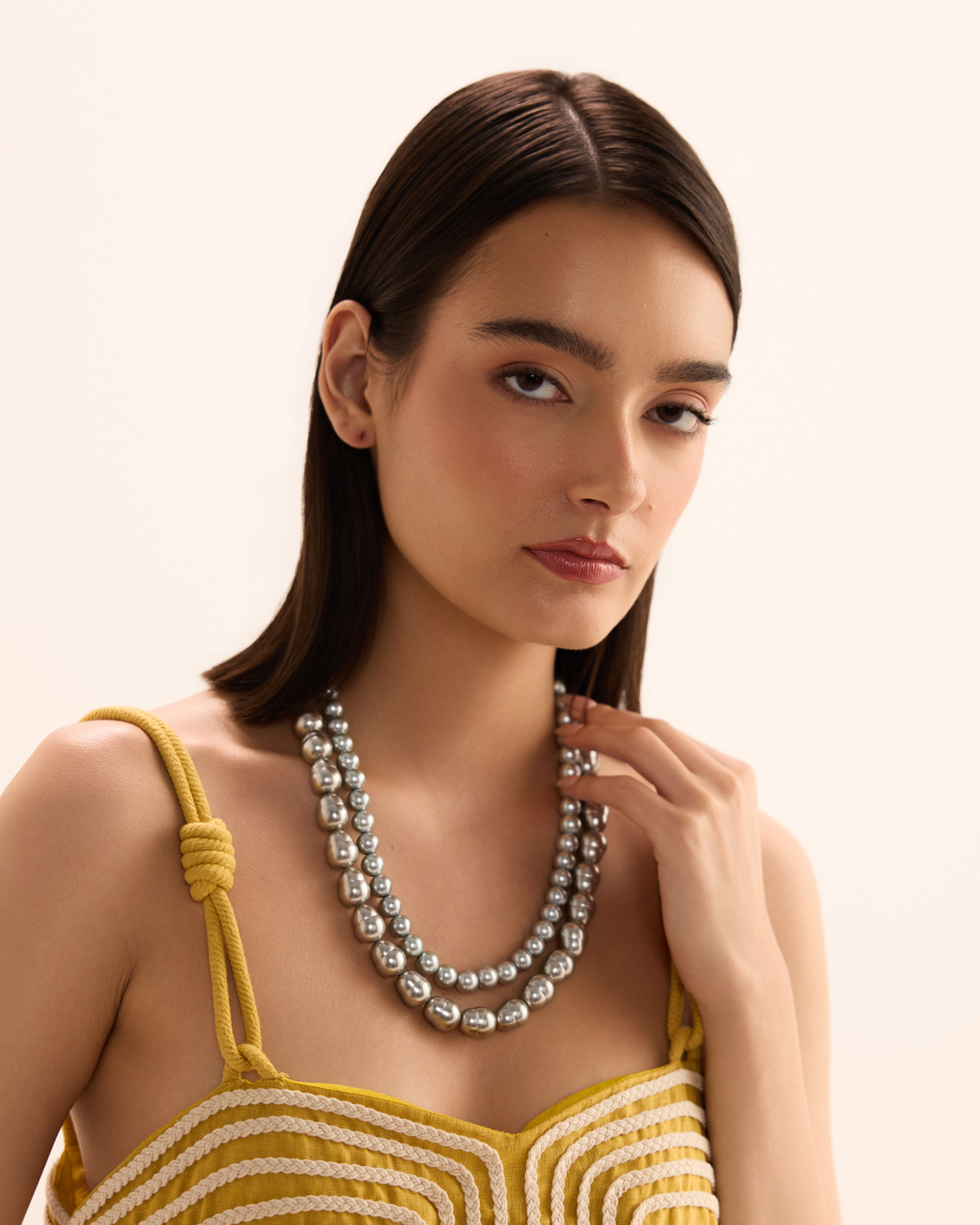 Dark Silver Layered Necklace