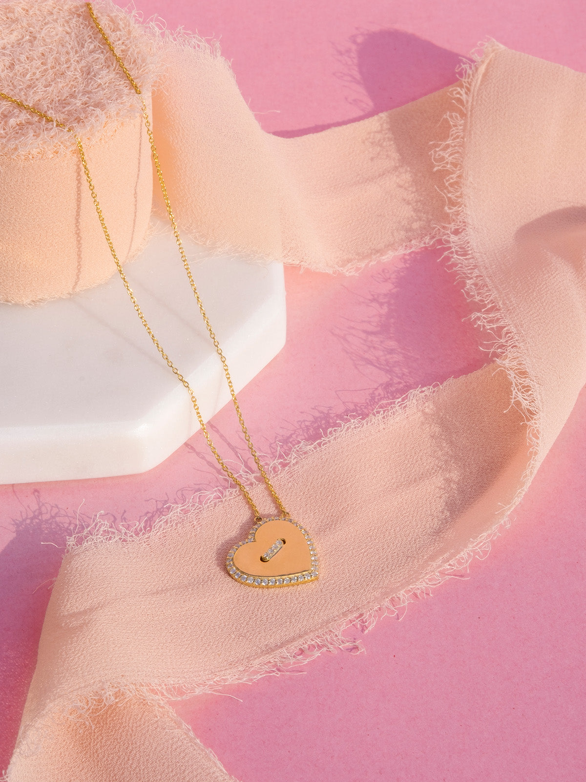 Diamond Love Stitch Necklace