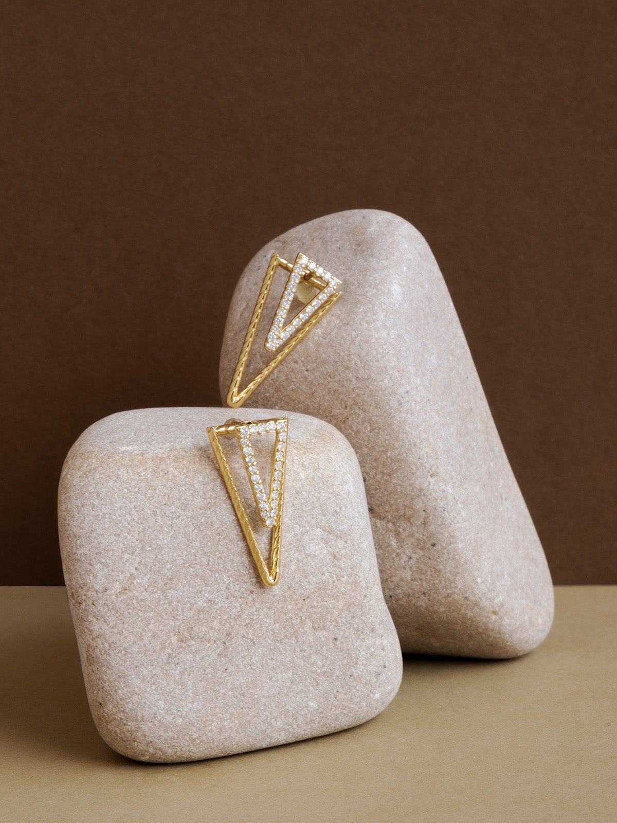 Diamond Trigon Earrings