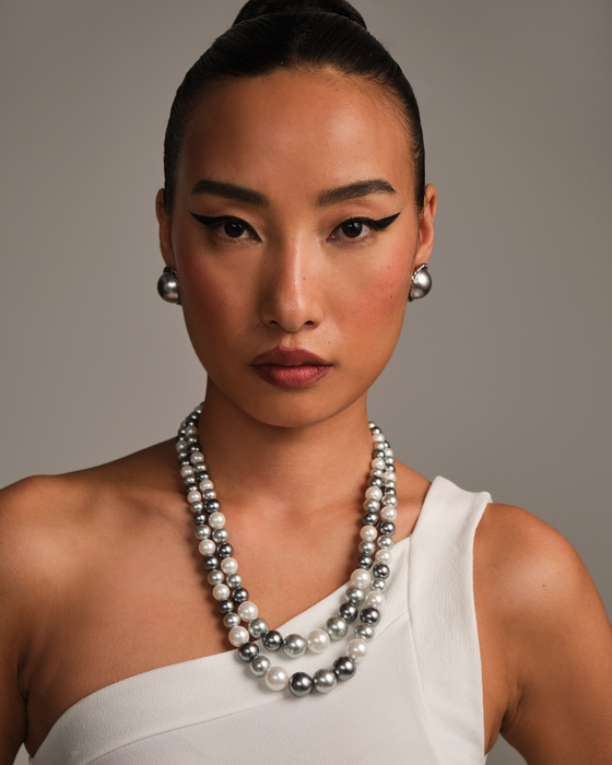 Double Graded Silver Necklace