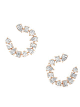 Half Circle Diamond Hoops