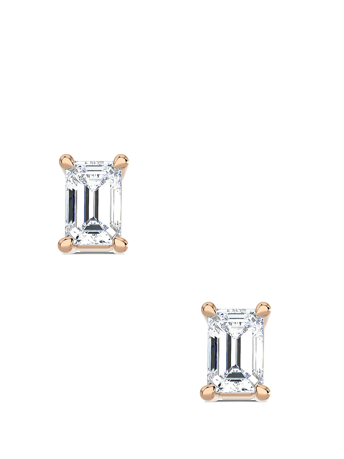 Emerald Cut Studs