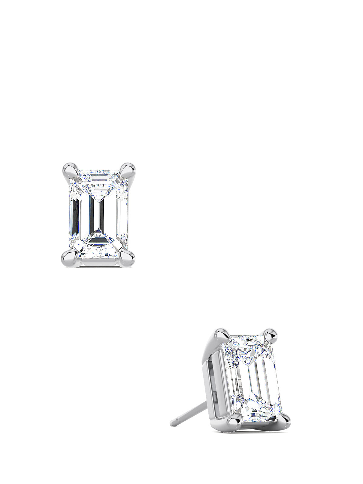 Emerald Cut Studs