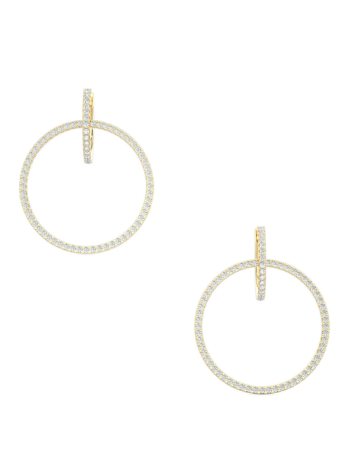 Full Circle Diamond Drop Hoops