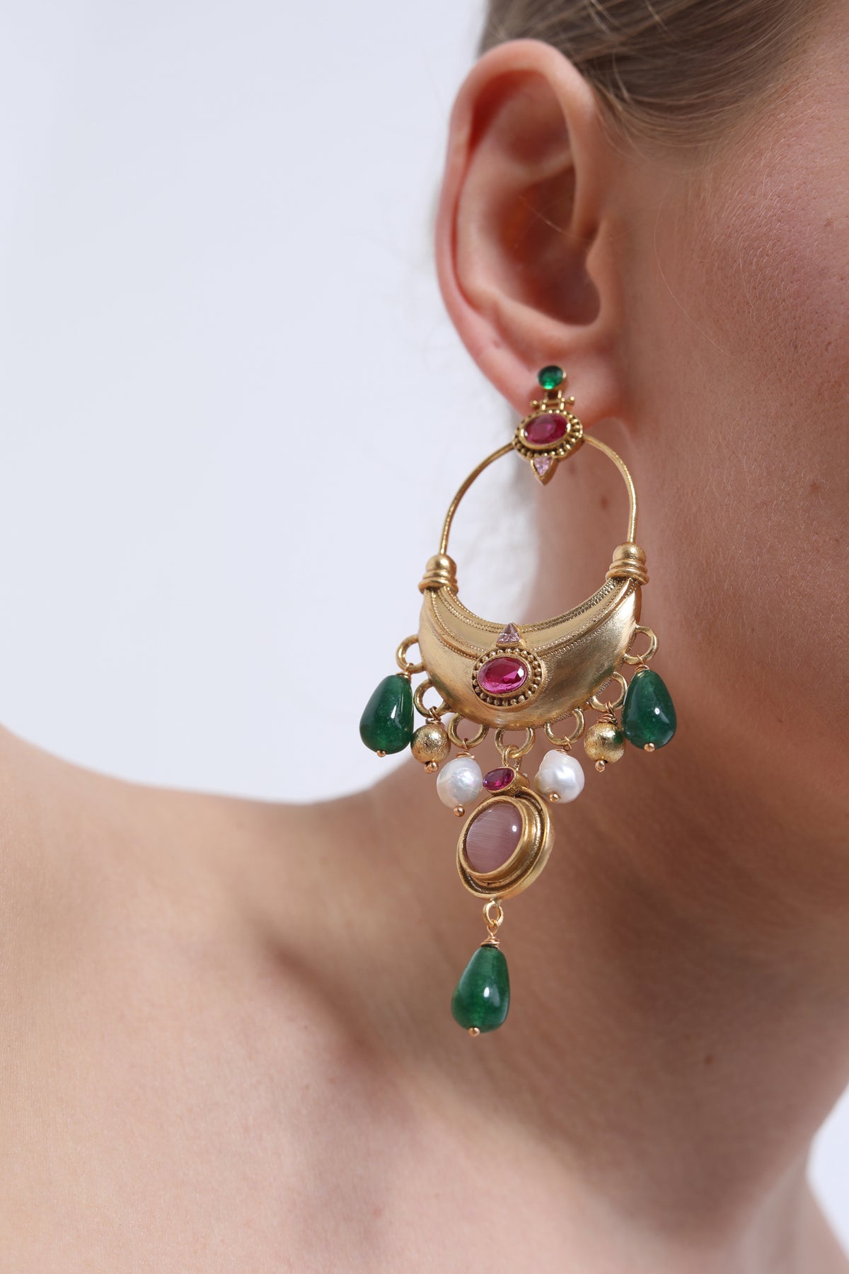 Regal Jade Dangle Earrings