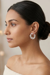 Minimal Diamond Ear Climber Earrings
