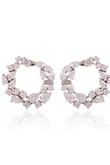 Minimal Diamond Ear Climber Earrings