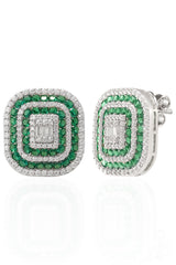 Classic Halo Stone Stud Earrings